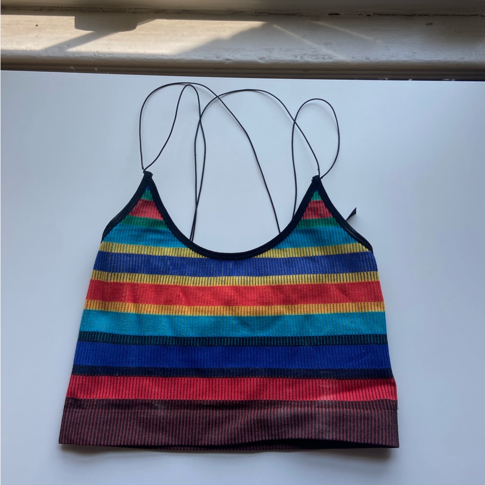 Rainbow urban outfitters crop top